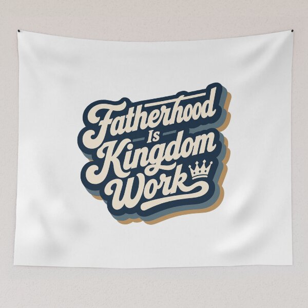 Item preview, Fatherhood Is Kingdom Work Christian Dad Father's Day Faith Design designed and sold by HahaHandlesHub.