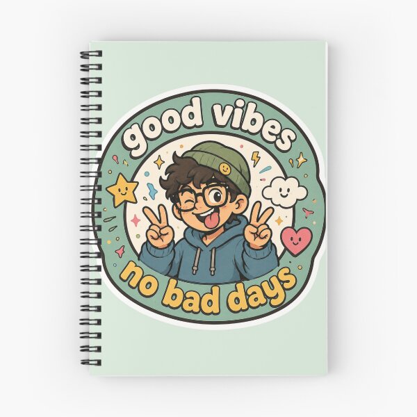 Item preview, Good Vibes Cartoon Boy Sticker, Back to School Gift for Teens designed and sold by Digital_products_0111.