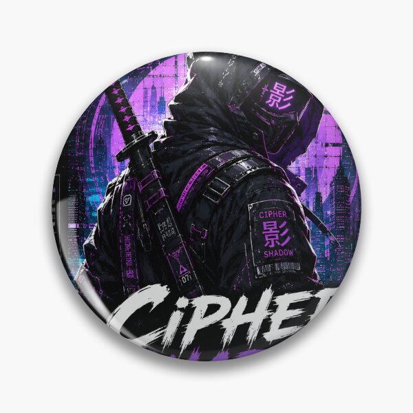 Item preview, Cipher Shadow (Series 7) - Futuristic Cryptographic Ninja Artwork designed and sold by RiteshCenter.