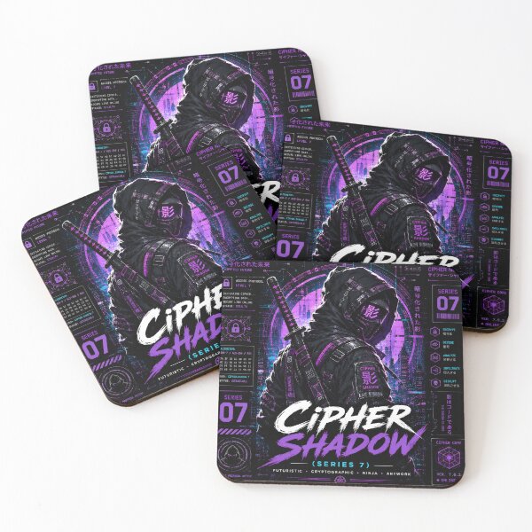 Item preview, Cipher Shadow (Series 7) - Futuristic Cryptographic Ninja Artwork designed and sold by RiteshCenter.