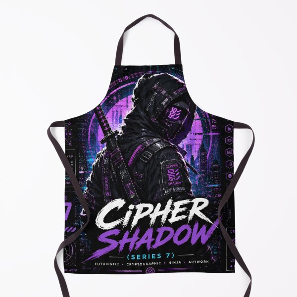 Item preview, Cipher Shadow (Series 7) - Futuristic Cryptographic Ninja Artwork designed and sold by RiteshCenter.