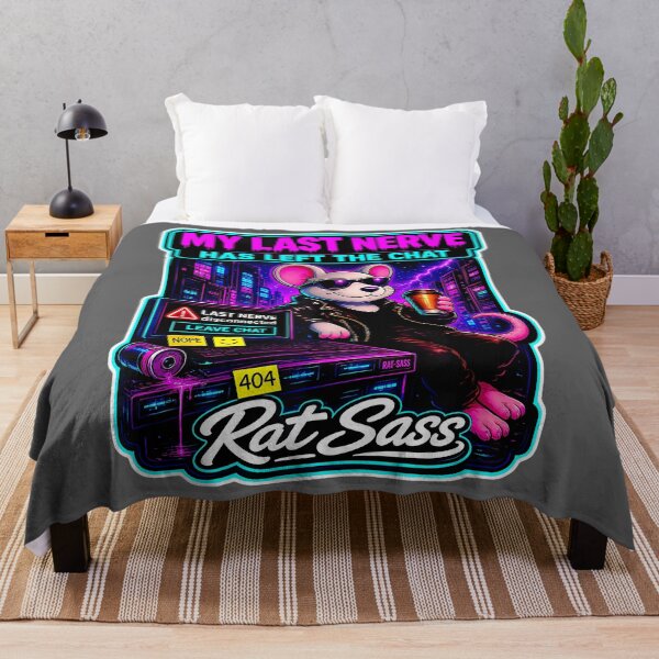 Item preview, My Last Nerve Has Left The Chat Retro Cyberpunk Tank Top designed and sold by KristineLi.