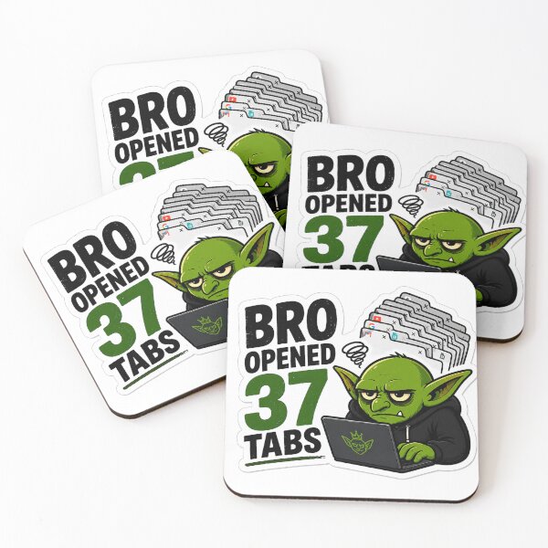 Item preview, Bro Opened 37 Tabs Sticker | Funny Internet Brainrot Meme designed and sold by GoblinCapital.