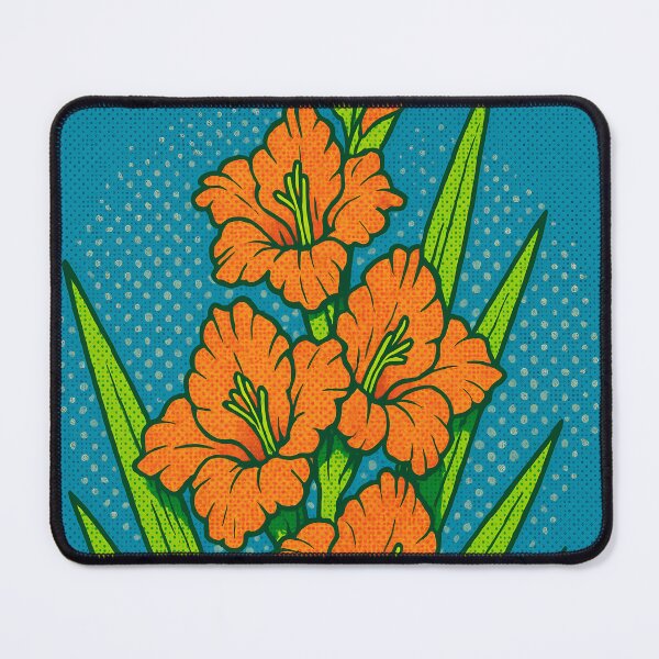 Item preview, Retro Pop Art Poster Illustration of Gladiolus Flowers | Bold Vertical Bloom Floral Print with Elegant Petal Spikes & Vibrant Botanical Aesthetic | Vintage Garden Wall Art Decor designed and sold by PaintedPixels01.