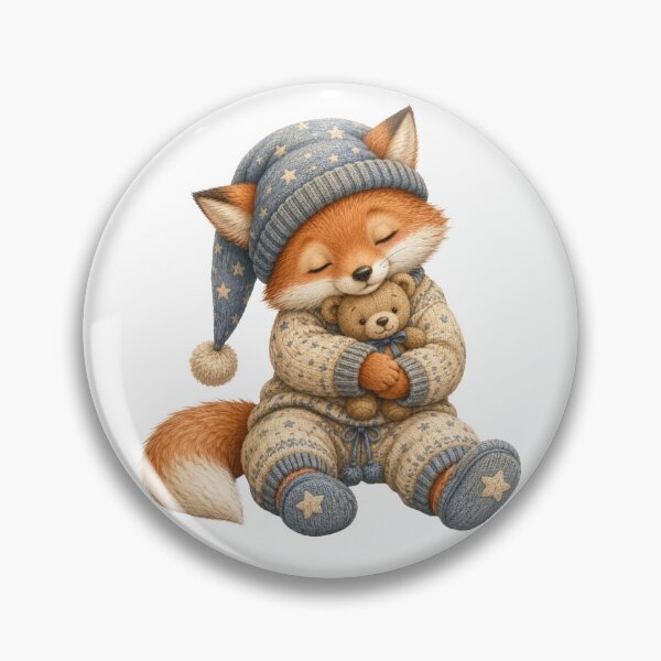 Item preview, Sleepy Fox Bedtime Sticker designed and sold by DonnaByPT.