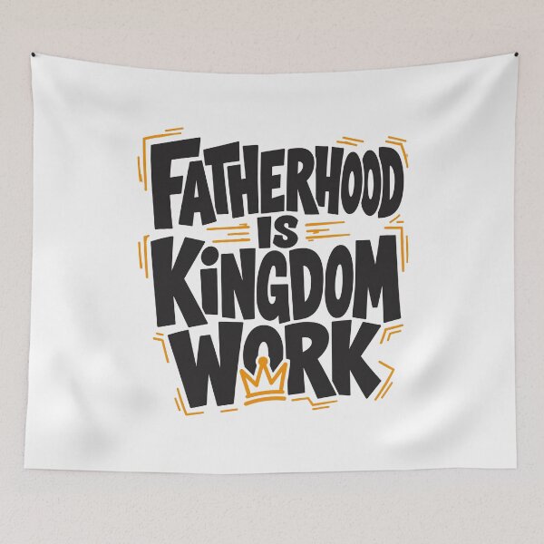 Item preview, Fatherhood Is Kingdom Work Christian Dad Father's Day PNG Design designed and sold by HahaHandlesHub.