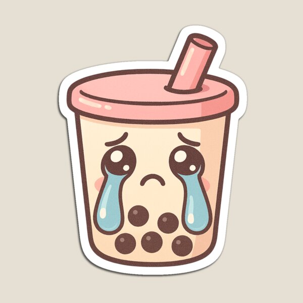 Item preview, Cute Sad Crying Boba Bubble Tea Sticker designed and sold by Tom-Riley.