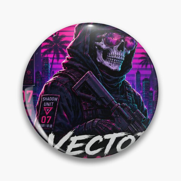Item preview, Vector Shadow (Series 7) - Neon Synthwave Tactical Skeleton Art designed and sold by RiteshCenter.