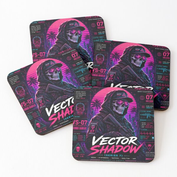 Item preview, Vector Shadow (Series 7) - Neon Synthwave Tactical Skeleton Art designed and sold by RiteshCenter .