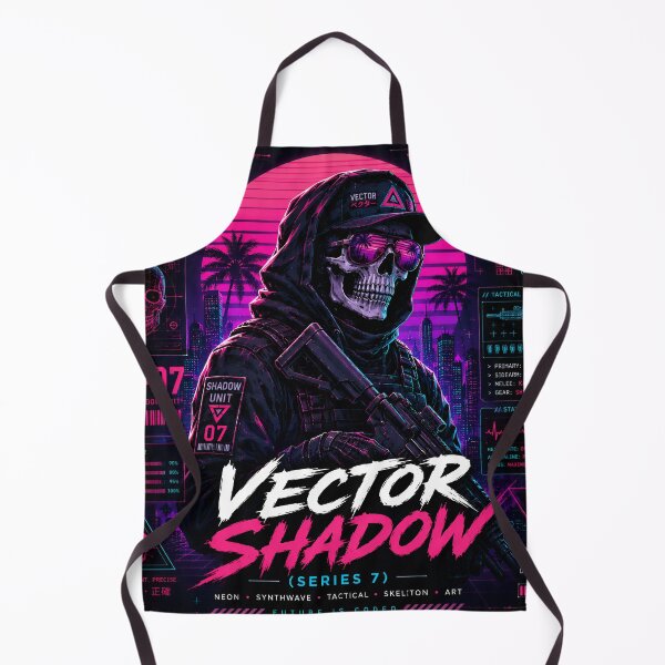 Item preview, Vector Shadow (Series 7) - Neon Synthwave Tactical Skeleton Art designed and sold by RiteshCenter.