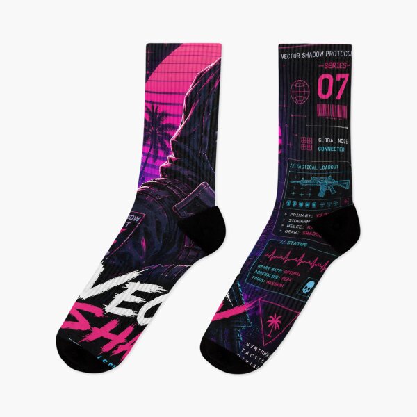 Item preview, Vector Shadow (Series 7) - Neon Synthwave Tactical Skeleton Art designed and sold by RiteshCenter.