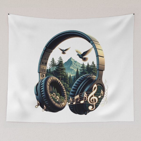 Item preview, Mountain Forest Music Headphones | Nature Soundscape designed and sold by NatureHarmony16.
