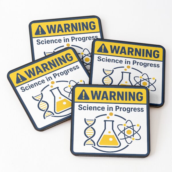 Item preview, Warning Science in Progress DNA Flask Atom designed and sold by Tomdio.