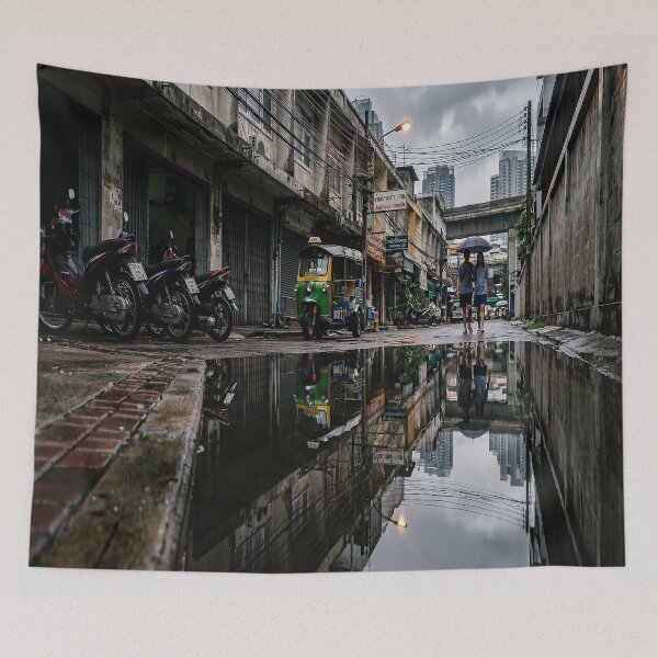 Item preview, Moody Bangkok Street: Rain Reflection designed and sold by Chaa-Design.