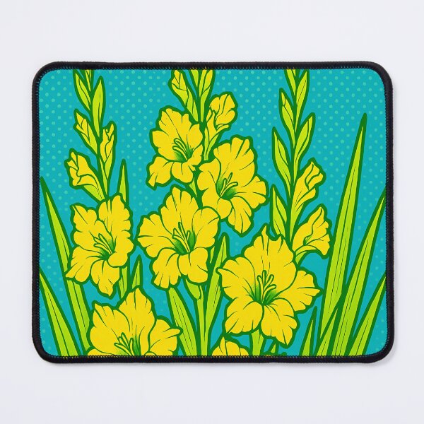 Item preview, Retro Pop Art Poster Illustration of Gladiolus Flowers | Bold Vertical Floral Bloom Print with Vibrant Petal Spikes & Dynamic Botanical Composition | Vintage Aesthetic Wall Art Decor designed and sold by PaintedPixels01.