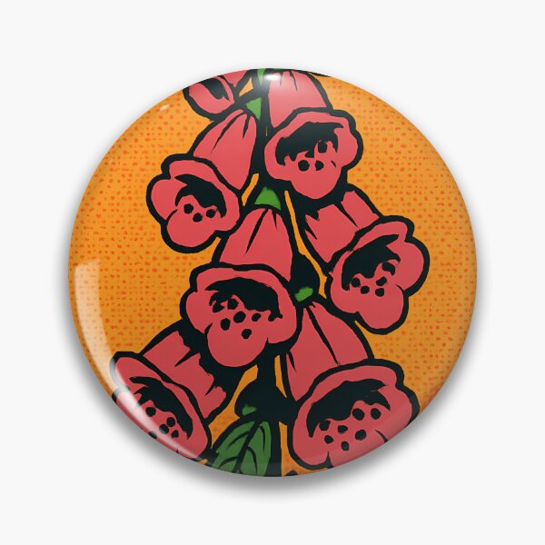 Item preview, Retro Pop Art Poster Illustration of Foxglove Flowers | Bold Vertical Wild Bloom Print with Dramatic Bell-Shaped Florals & Mystical Botanical Aesthetic | Vintage Garden Wall Art Decor designed and sold by PaintedPixels01.