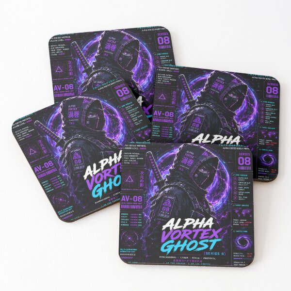 Item preview, Alpha Vortex Ghost (Series 8) - Dimensional Cyber Ninja Graphic Art designed and sold by RiteshCenter.