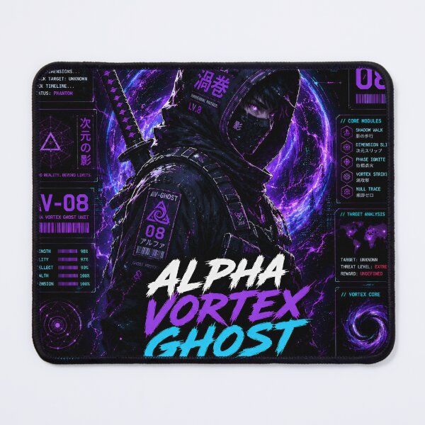 Item preview, Alpha Vortex Ghost (Series 8) - Dimensional Cyber Ninja Graphic Art designed and sold by RiteshCenter.