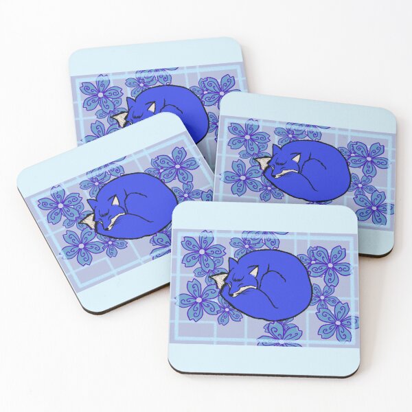 Item preview, Blue Fox Sleeping in the Flowers designed and sold by Crowsdance.