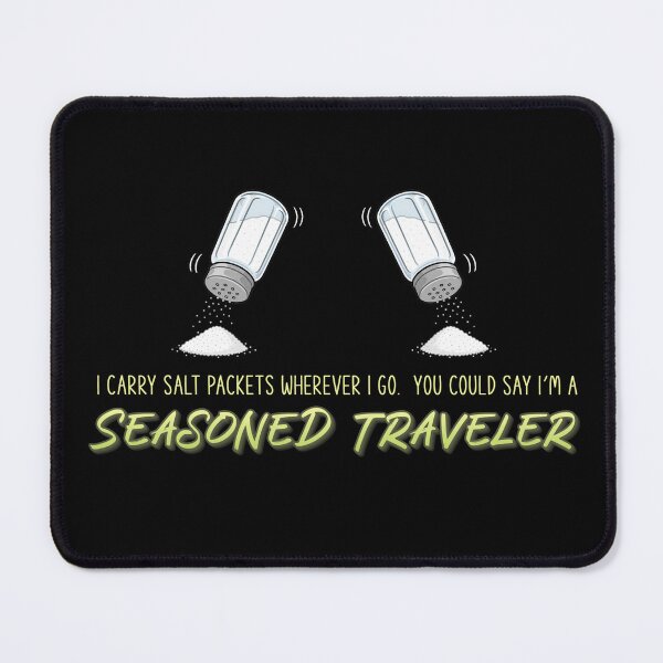 Item preview, Seasoned Traveler - Dark Background designed and sold by ThisNThatCrafts.