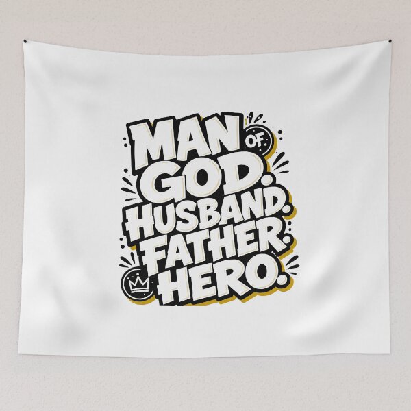 Item preview, Man of God Husband Father Hero Christian Dad Father's Day Gift designed and sold by HahaHandlesHub.