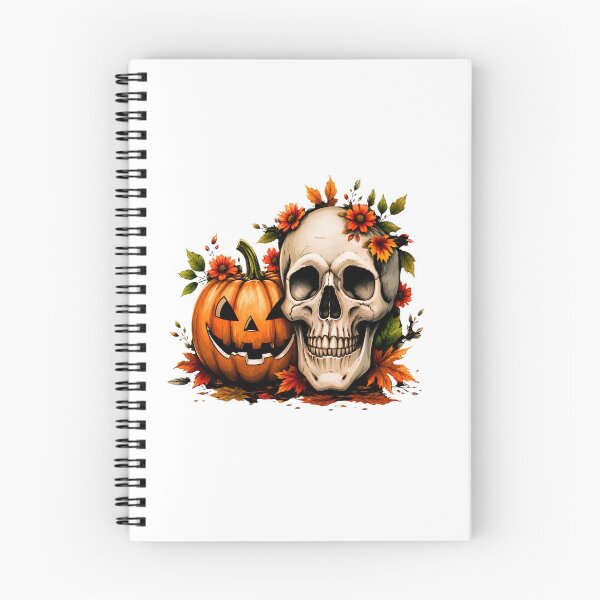 Item preview, Vintage Halloween Skull and Pumpkin Design designed and sold by PersonaCrafts.