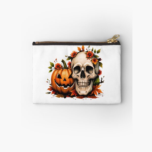 Item preview, Vintage Halloween Skull and Pumpkin Design designed and sold by PersonaCrafts.