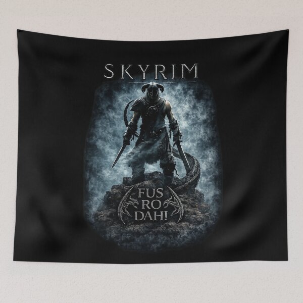 Item preview, Skyrim Fus Ro Dah Dragonborn Shouting Unrelenting Force Gaming T-Shirt designed and sold by ThreadTheory976.