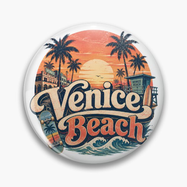 Item preview, Venice Beach California Vintage Retro Sunset Skate Surf designed and sold by Sitred123.