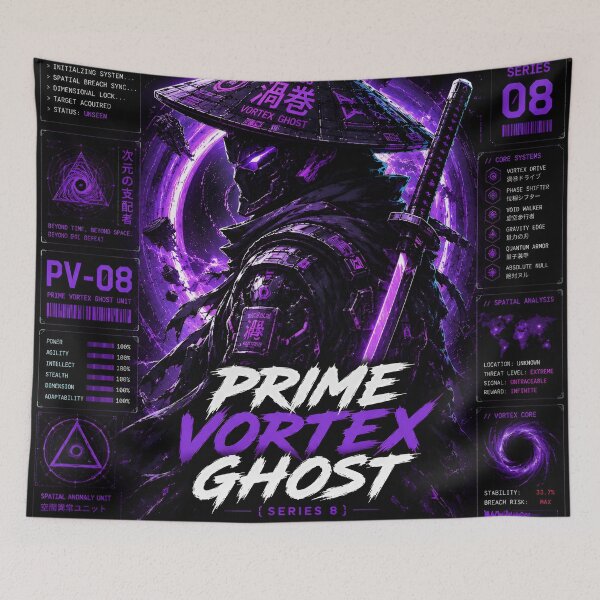 Item preview, Prime Vortex Ghost (Series 8) - Futuristic Spatial Mecha Ronin Art designed and sold by RiteshCenter.