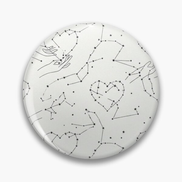 Item preview, The Heart’s Constellation - Minimalist Star & Hand Blueprint Pattern designed and sold by InnerwayStudio.