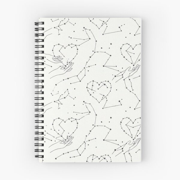 Item preview, The Heart’s Constellation - Minimalist Star & Hand Blueprint Pattern designed and sold by InnerwayStudio.