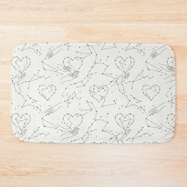 Item preview, The Heart’s Constellation - Minimalist Star & Hand Blueprint Pattern designed and sold by InnerwayStudio.