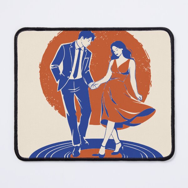 Item preview, Romantic Dancing Couple, Retro Music Print designed and sold by Studio pod Burom.
