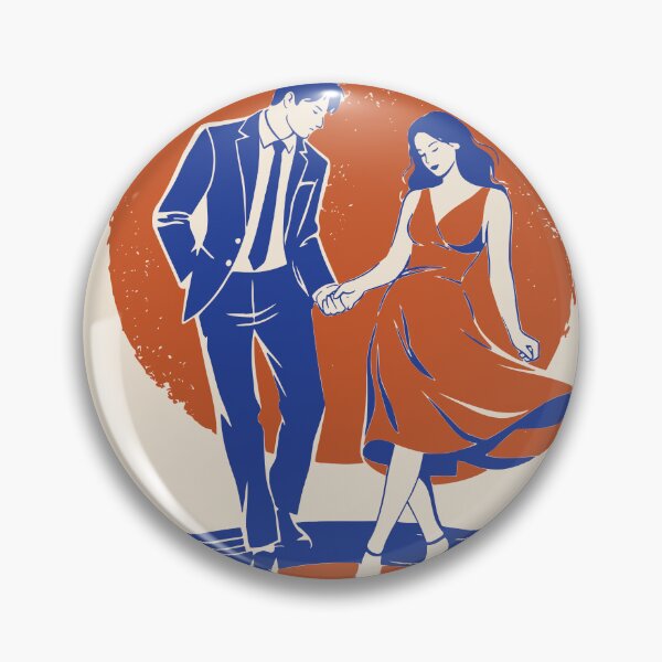 Item preview, Romantic Dancing Couple, Retro Music Print designed and sold by Studio pod Burom.