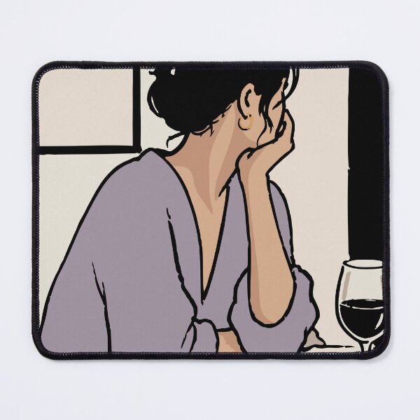 Item preview, Woman & Wine & Candle Poster, Feminine Neutral Decor designed and sold by Studio pod Burom.