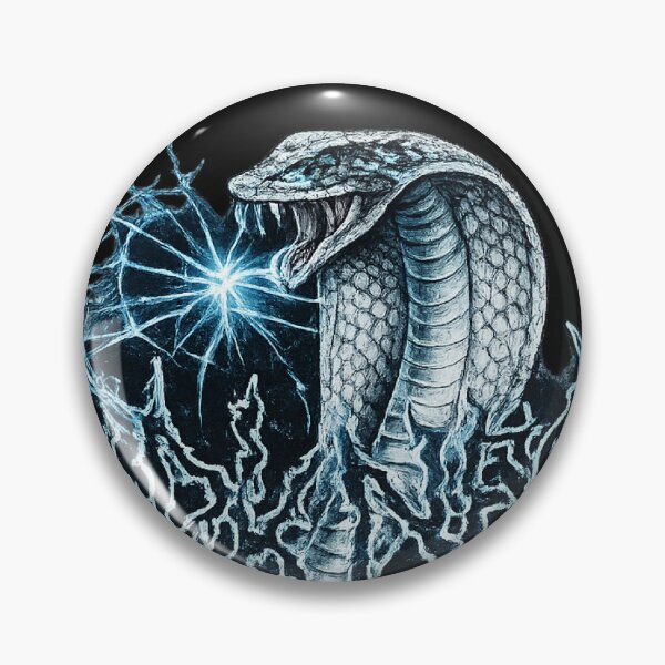 Item preview, Electric Venom Cobra – Gothic Heavy Metal Snake Art designed and sold by ZafranOnline.