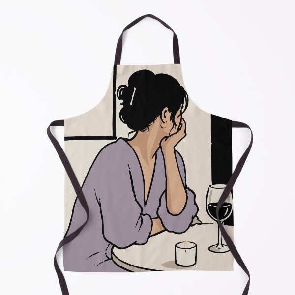 Item preview, Woman & Wine & Candle Poster, Feminine Neutral Decor designed and sold by Studio pod Burom.