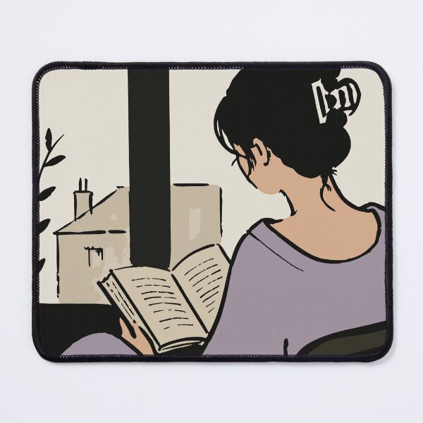 Item preview, Cozy Reading Scene Print, Woman with Book and Coffee designed and sold by Studio pod Burom.