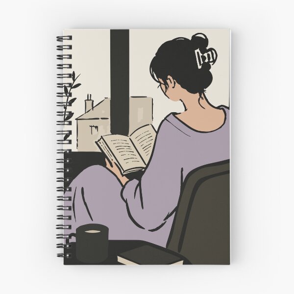 Item preview, Cozy Reading Scene Print, Woman with Book and Coffee designed and sold by Studio pod Burom.