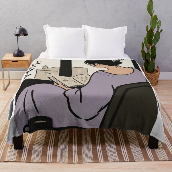 Item preview, Cozy Reading Scene Print, Woman with Book and Coffee designed and sold by Studio pod Burom.