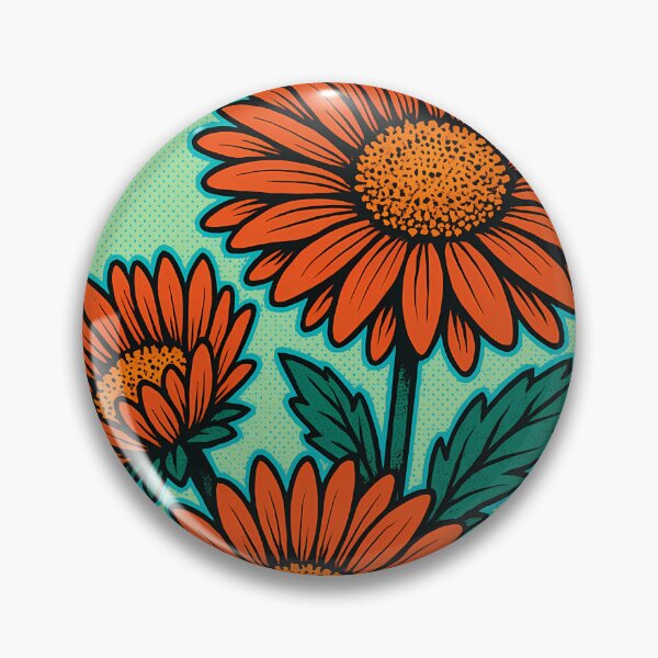 Item preview, Retro Pop Art Poster Illustration of Aster Flowers | Bold Star-Shaped Bloom Print with Vibrant Petal Explosion & Vintage Botanical Aesthetic | Floral Wall Art Decor designed and sold by PaintedPixels01.