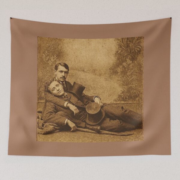 Item preview, 1900s Vintage Gay Pride Photo. Love Knows No Limits. Gay Pride Graphic Design designed and sold by ItsAKinkThing.