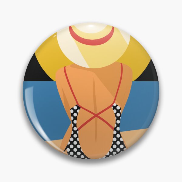 Item preview, Minimalist Beach Woman Art, Retro Summer Coastal designed and sold by Studio pod Burom.