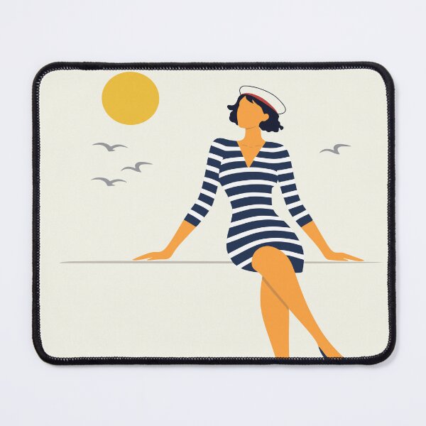 Item preview, Minimalist Coastal Woman Decor, Nautical Seaside Art  designed and sold by Studio pod Burom.