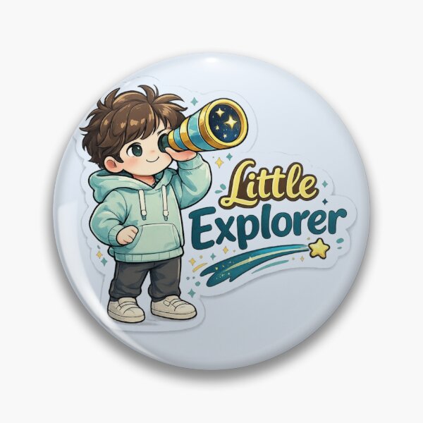Item preview, Little Explorer Sticker, Cute Boy Gift for Kids designed and sold by Digital_products_0111.