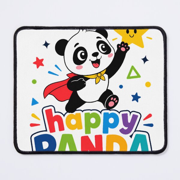 Item preview, Happy Panda Superhero Colorful Retro Typography designed and sold by ArtdesignsA.