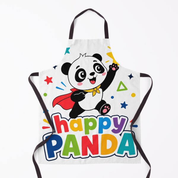 Item preview, Happy Panda Superhero Colorful Retro Typography designed and sold by ArtdesignsA.