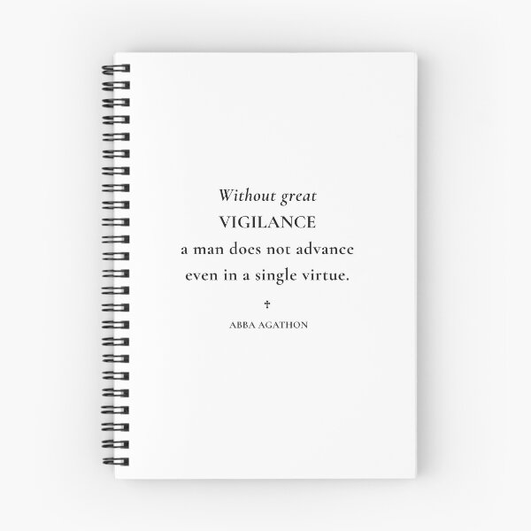 Item preview, Without Great Vigilance | Abba Agathon Orthodox Christian Quote (Clean Edition) designed and sold by Incense & Candles.
