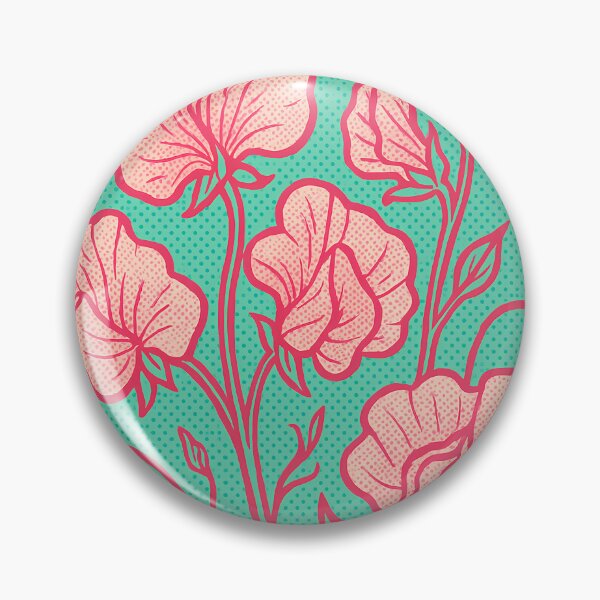 Item preview, Retro Pop Art Poster Illustration of Sweet Pea Flowers | Bold Delicate Floral Vine Print with Soft Pastel Blooms & Romantic Botanical Aesthetic | Vintage Garden Wall Art Decor designed and sold by PaintedPixels01.